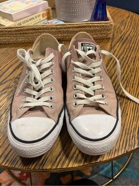 Converse All Star Low Top Sneakers Blush Pink Shimmer Women’s 11